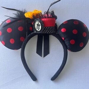 Chic Polka Dot Mouse Ears Headband with Red and Yellow Details